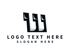 Organ - Piano Keyboard Letter W logo design