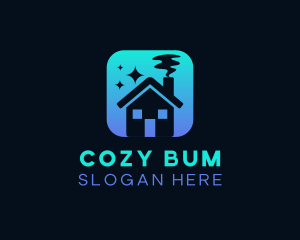 Cozy Home Cleaning logo design