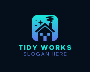 Neat - Cozy Home Cleaning logo design