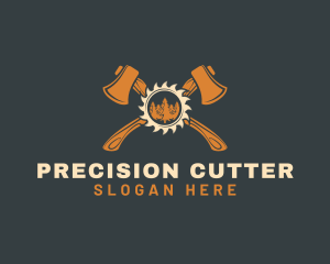 Woodworking Axe  Saw Cutter  logo design