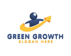 Growth Arrow Recruitment logo design