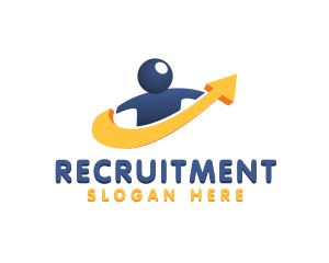 Growth Arrow Recruitment logo design