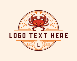 Steamed Crab - Dungeness Crab Seafood logo design