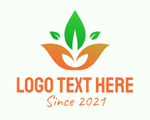 Herb - Plant Sustainability Badge logo design
