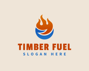 Refrigerator Fuel Ice Fire logo design