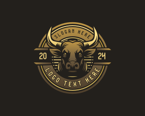 Vintage - Bull Farm Ranch logo design