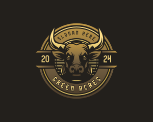 Bull Farm Ranch logo design