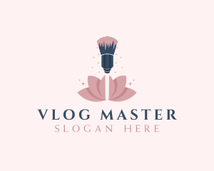 Vlogger - Makeup Brush Cosmetics logo design