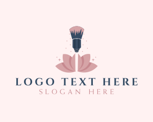 Vlogger - Makeup Brush Cosmetics logo design