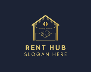 Rent - House Handshake Realty logo design