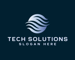 Solutions - Abstract Wave Firm logo design