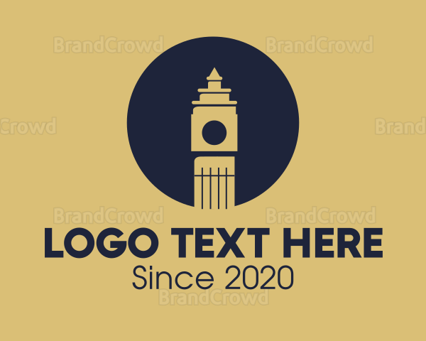 London Big Ben Landmark Logo