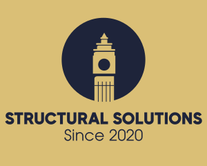 Structural - London Big Ben Landmark logo design