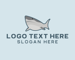 Swimming - Great White Shark logo design