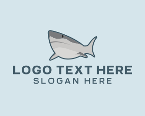 Aquarium - Great White Shark logo design