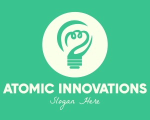 Green Eco Bulb logo design