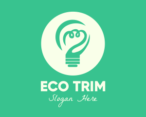 Green Eco Bulb logo design