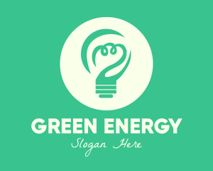 Green Eco Bulb logo design