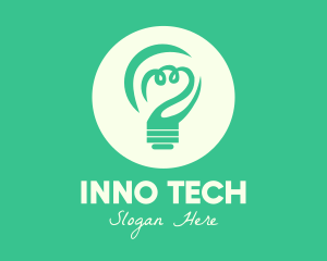 Innovative - Green Eco Bulb logo design