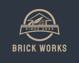 Brick - Home Brick Construction Builder logo design