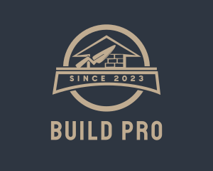Construction - Home Brick Construction Builder logo design