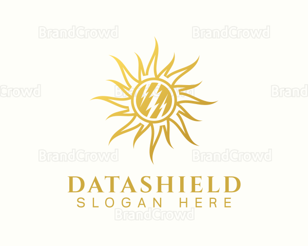Thunderbolt Solar Sun Logo