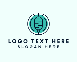 Vlogger - Mic Podcast Studio logo design