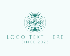 Badge - Natural Floral Pattern logo design