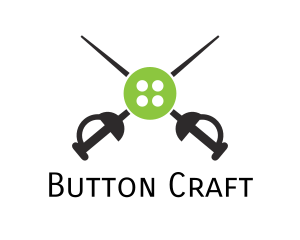 Button - Button Fencing Swords logo design