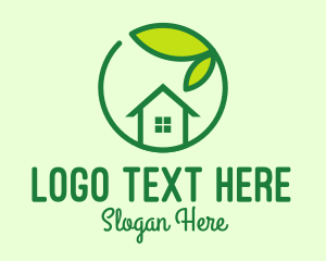 Sustainable - Green Leaf Home Realtor logo design