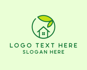 Sustainability - Leaf Home Realtor logo design