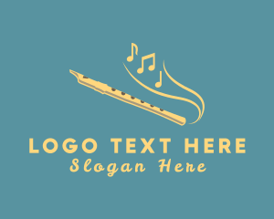 Jazz Club - Elegant Musical Flute logo design