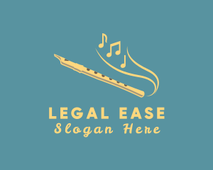 Elegant Musical Flute Logo