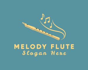 Elegant Musical Flute logo design