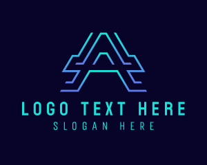Technology Business Letter A  Logo