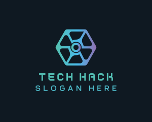 Digital Tech Hexagon Business logo design