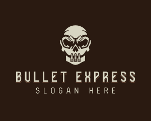 Bullets - Bullet Skull Mercenary logo design