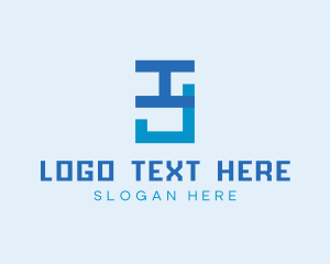 Company - Modern Business Letter IJ logo design