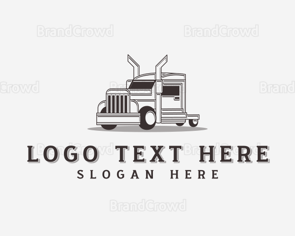 Cargo Truck Logistics Logo