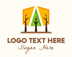 Bio - Geometrical Forest Park logo design