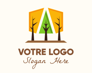 Tree Planting - Geometrical Forest Park logo design
