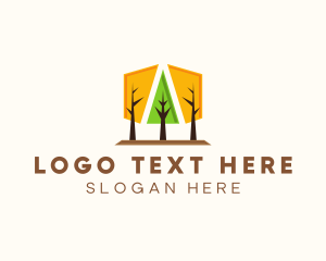 Eco - Geometrical Forest Park logo design