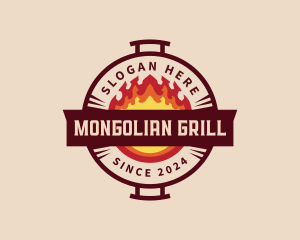 Flame Grill BBQ logo design