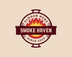 Flame Grill BBQ logo design