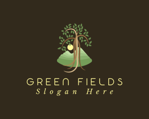 Fields - Natural Tree Sunset logo design