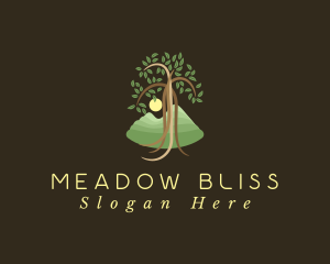 Meadow - Natural Tree Sunset logo design