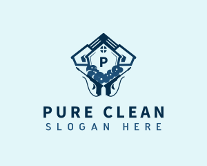 Pressure Washing Housekeeping logo design