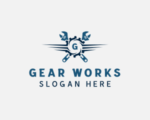 Wrench Gear Wings logo design