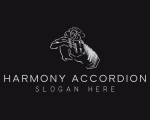 Accordion - Musician Accordion Instrument logo design