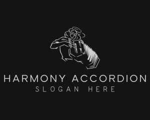 Musician Accordion Instrument logo design